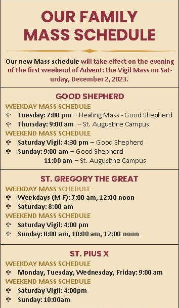 Christmas Mass Schedule